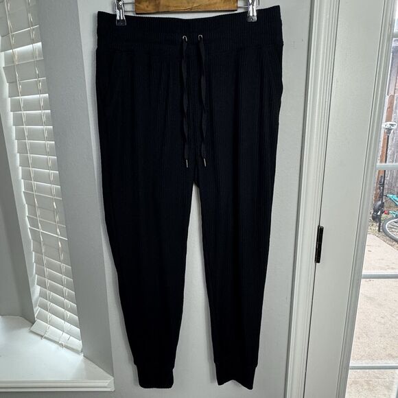 Freely black Ribbed‎ joggers with pockets Drawstring women L - Picture 1 of 9